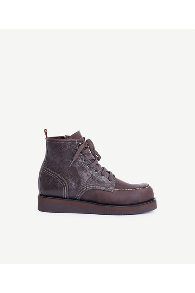 Yargıcı Nubuck Detailed Lace-Up Leather Boots