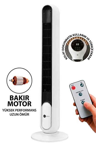 JOYSIDEA KUMANDALI KULE TİPİ VANTİLATÖR 3 HIZ AYARI