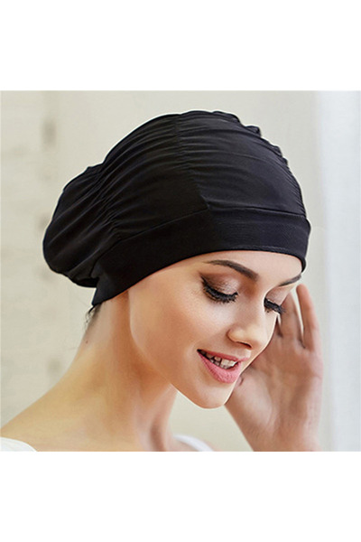 Choice12 black Swimming Hat Women Unisex Girls Long Hair Bathing Cap Swimming...