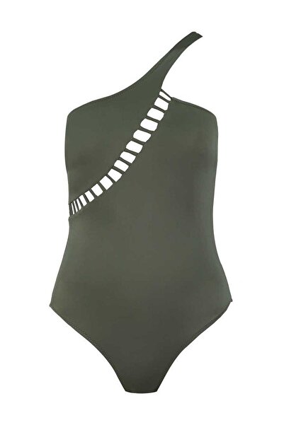Roman Tek Omuzlu Mayo Mat Yeşil Y19MY001_483