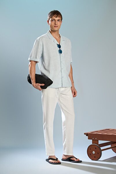 DeFacto 100% Cotton Regular Fit Elastic Waist Trousers D2671Ax26Sm