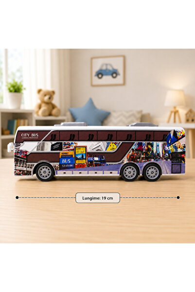 Salamandra Autobuz urban, plastic, cu telecomandă, pentru copii®