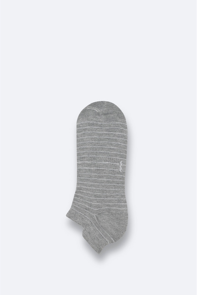 Avva Men's Gray Bamboo Blend Booties Socks B008516