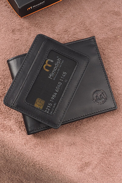Mimodish Signature 062 Hakiki Deri Yatay Premium Erkek Kartlık Cüzdan – 10 Yı...