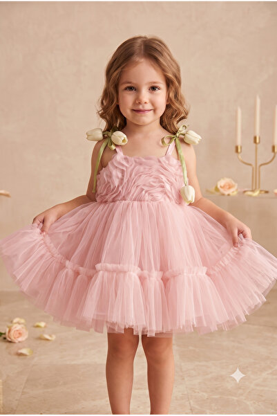 ALYRA Baby Girl 3D Floral Sling Dress Special Occasion Birthday Wedding Party...