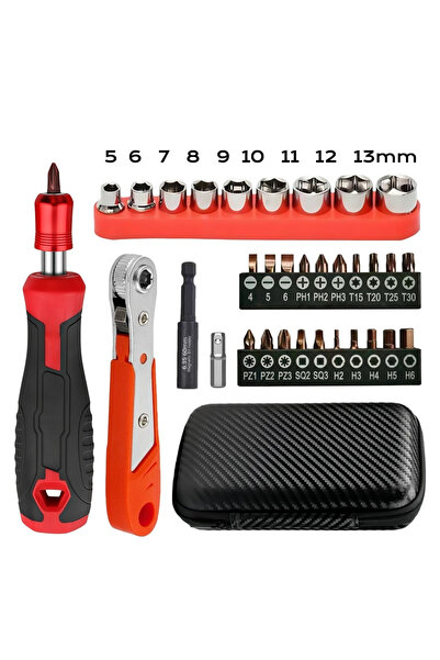 Choice3 33IN1 toolkit Household Repair Toolbox Set Combination Ratchet Wrench...