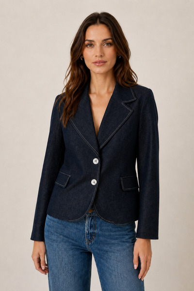 İnouveaue Dikiş Detaylı Şal Yaka Blazer Ceket