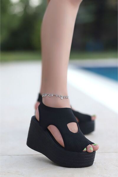 Madam Tarz Moli Knitwear Wedge Sandals