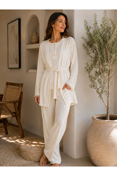 Free Angel Kadın Modal Pijama Takımı 3'lü