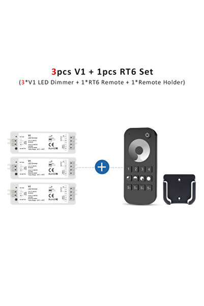 Choice1 3pcs V1 1pcs RT6 Set V1 LED Dimmer 12V 24V 36V RT6 4 Zone Single Colo...
