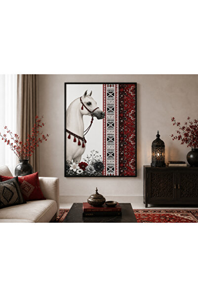 Ghaith Store Premium Arabian Horse Painting with Saudi Heritage Touch Modern ...