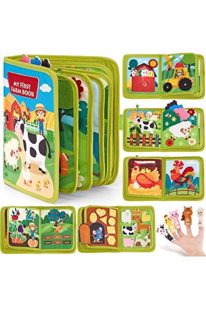 Choice Farm Baby Early Education Schoolbag Safe Felt Interactive Busy Board A...