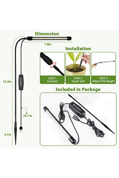 Choice مصباح زراعة USB KEBINCPLED مصباح زراعة USB 5 فولت أضواء نباتية كاملة ا...