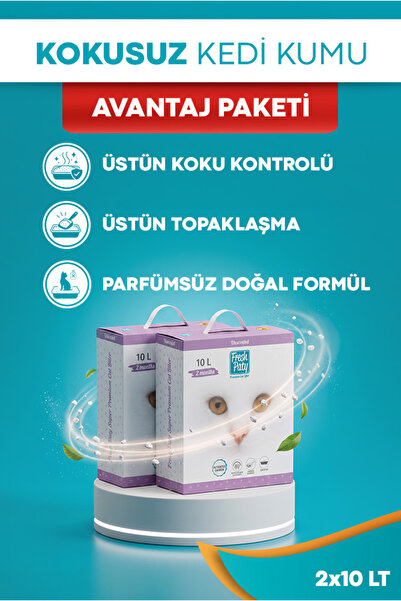 PERİTAS Fresh Paty Kedi Kumu Kokusuz 2x10 LT