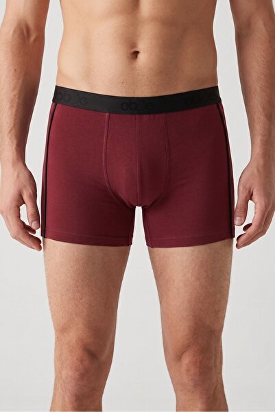 OBJE Men's Burgundy Lycra Cotton Boxer