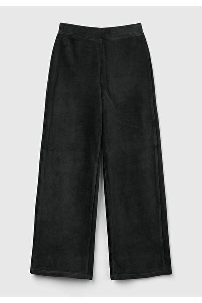 United Colors of Benetton Pantaloni Palazzo negri pentru fete cu logo brodat ...
