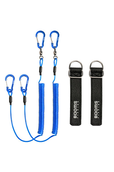 Choice Blue 2sets Booms Fishing T02RB1 Fishing Rod Tether Boat Kayak Paddle 2...