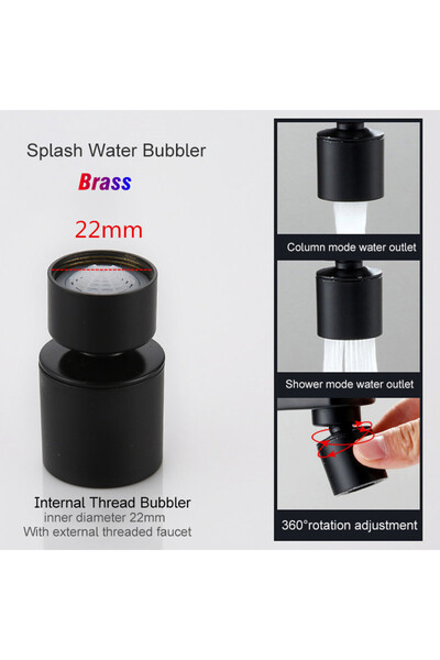 choice2 360 Degree Black All Metal 1080° Universal Swivel Faucet Sprayer Head...