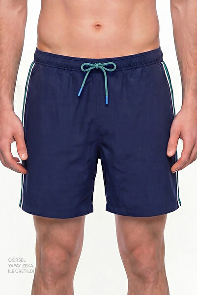 Penti Men's Blue Retro Tennis Swim Shorts