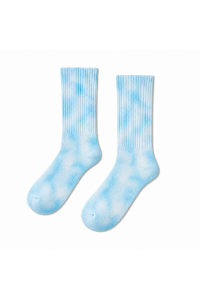 CARNAVAL SOCKS الجوارب الرياضية صبغ التعادل الأزرق DIY