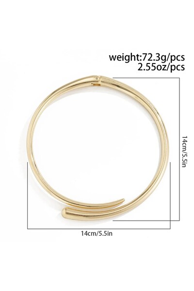 Choice 12371 1 Punk Simple Irregular Torques Choker Adjustable Clavicle Acces...