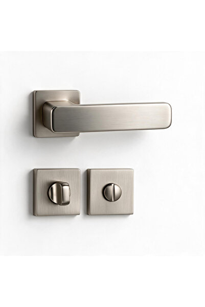 Nobel Pimador Alaca Mâner de ușă cu rozetă pătrată din inox WC