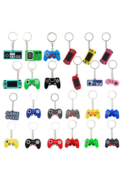 Choice 24pcs MIX 6/12/24Pcs Video Game Machine PVC Keychains Kids Birthday Pa...