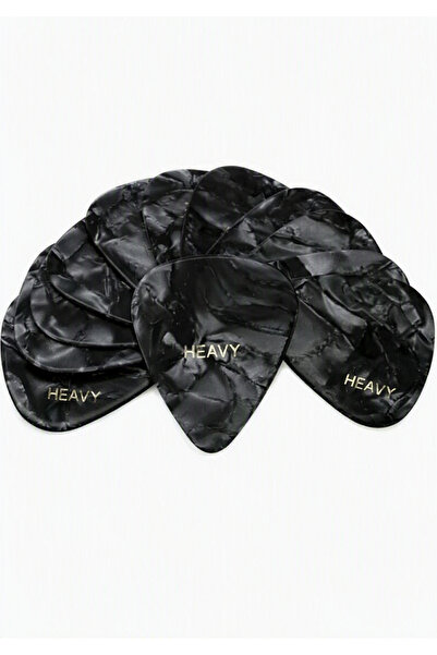 Master Music 351 Premium Celluloid Picks Black Moto - Heavy - 1 Adet Pena