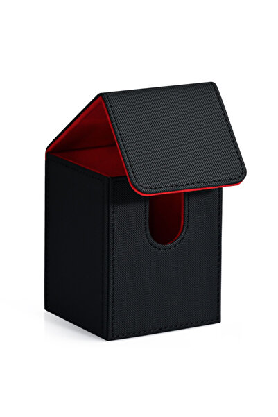 Choice5 Black-Red Card Deck Box, Card Storage Box Holds 100+ Single Sleeved C...