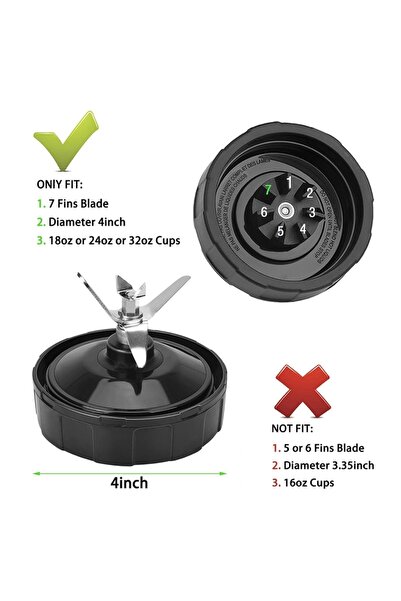 Choice Replacement Parts 7 Fin Blade For Nutri Ninja Blender Auto IQ BL682-30...