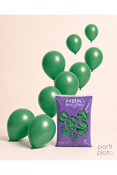 HBK Balon بالونات باستيل 11 بوصة باللون الأخضر 100 قطعة