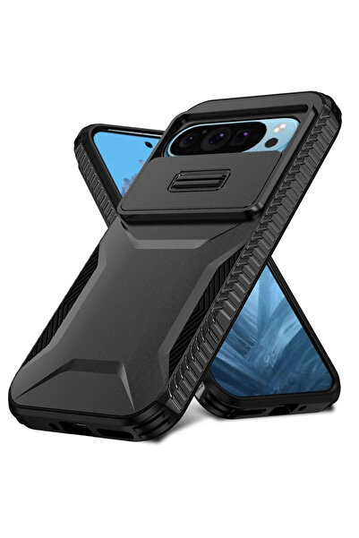 Choice33 Google Pixel 10 Pro XL black Heavy Duty Rugged Shockproof Slide Came...