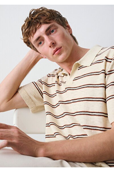 Mavi Linen Blended Beige Polo Knitwear 0710411-80795