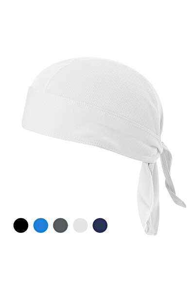 Choice White Bicycle Headband Sweat-wicking Cap Cycling Headscarf Quick-dry S...