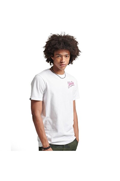 SUPERDRY D2 OVIN ΒΙΝΤΑΤΖ ΦΩΤΟΓΡΑΦΙΚΟ ΜΠΛΟΥΖΑΚΙ M1011628A-01C Λευκό
