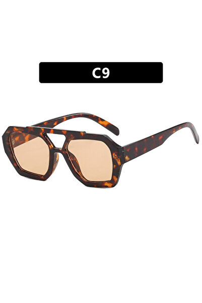 Choice leopard 2 Irregular Sunglasses, New European and American Instagram In...