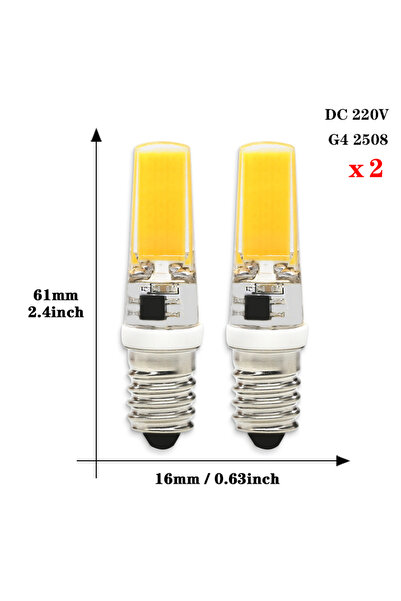 Choice Warm white E14 220V 9W 2pcs Mini COB LED Lamp AC/DC 12V 220V G4 G9 E14...