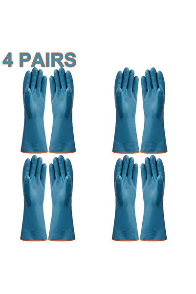 Choice1 4 pairs 2/4 Pairs Waterproof Gloves with Fleece Thicked Cleaning Glov...