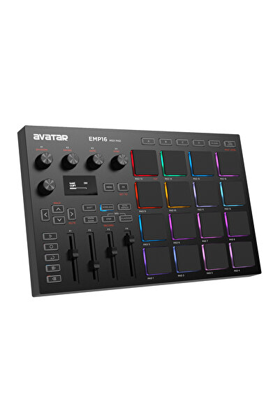 Choice black EMP16 MIDI Pad Controller Beat Maker Machine With Bluetooth, 16 ...