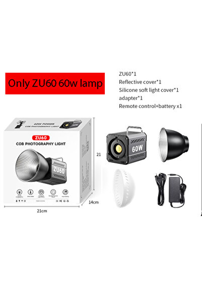 Choice ZU60 60w ZU80/ZU60 Photo Studio Light COB Bi-Color 2500-8500K CRI≥95 T...