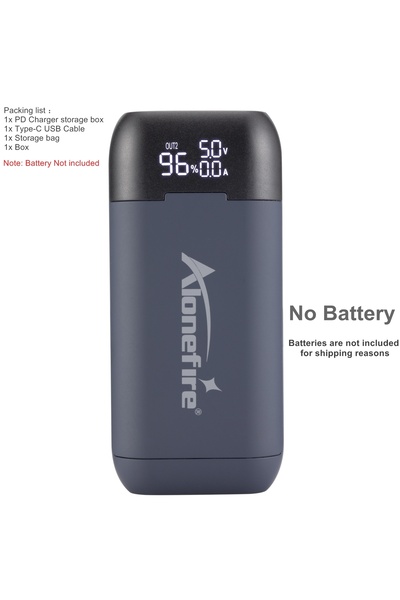 Choice USB Universal Blue No battery 5V 2A Smart USB Charger 18650 21700 Li-i...