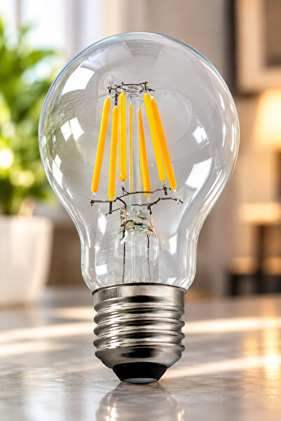 VENON LED FILAMENT GÜNIŞIĞI AMPUL E-27 6 WATT 2700K A-60 Led Ampul Salon