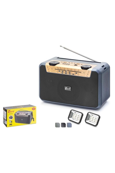FEPE FP397S Bluetooth FM Radyo USB TF AUX Solar Şarjlı Çift LED Aydınlatmalı ...