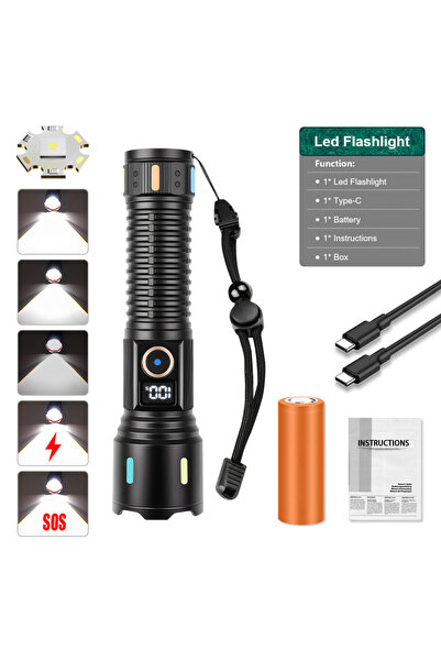 choice2 26650 battery 2000000LM Super Powerful Flashlights USB Rechargeable L...