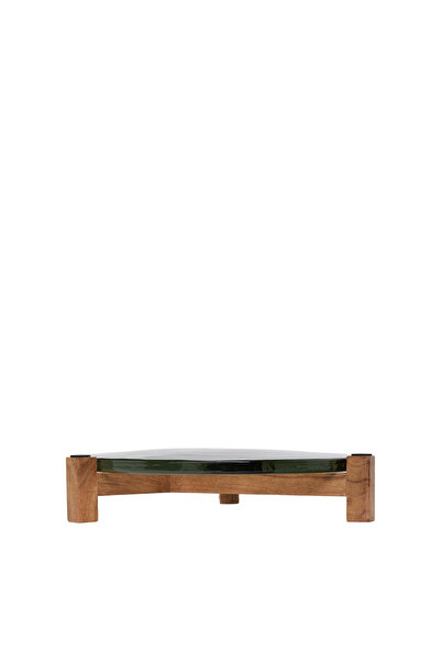 Yargıcı Mango Ağacı Standlı Cam Yuvarlak Servis Tabağı(30x6 Cm)