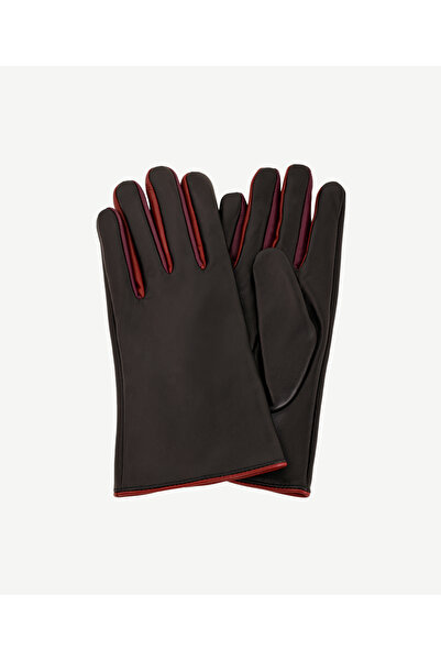 Yargıcı Leather Gloves with Color Detail