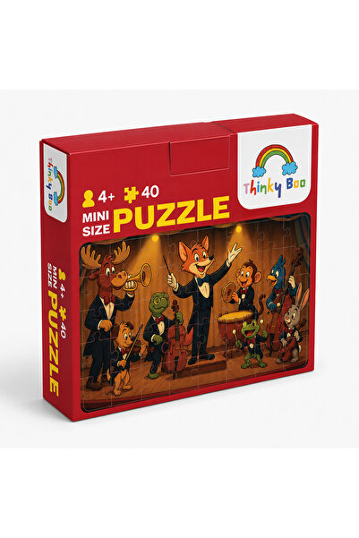 Thinky Boo Orkestra Mini Puzzle 40 Parça 3-7 Yaş Eğitici Çocuk Puzzle Yapboz
