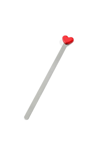 Choice Red Heart Stainless Steel Bookmark Exquisite Readings Page Mark Statio...