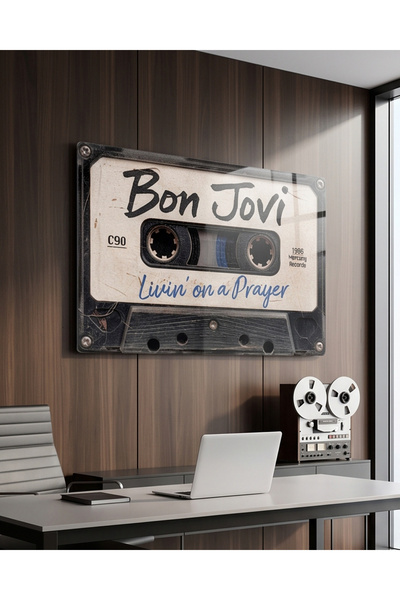 FavloArt Bon Jovi Poster Pleksi Tablo – Modern ve Nostaljik Duvar Sanatı