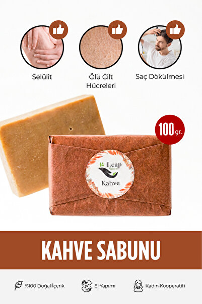 El Yapımı Doğal Kahve Sabunu | Peeling Etkili | 100 gr